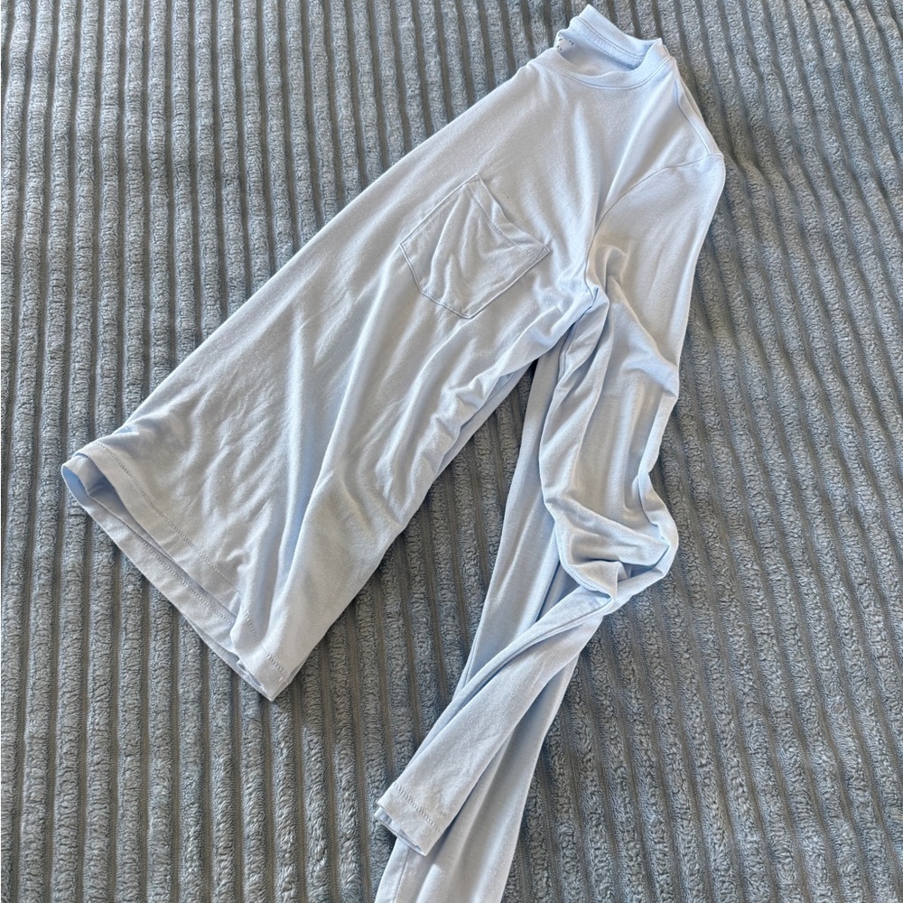 American Eagle Soft & Sexy Baby Blue Long Sleeve Tee - Size XSmall